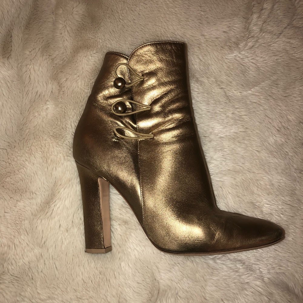 Gold Gianvito Rossi Savoie Metallic Boots